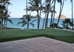 Southwest Greens artificial lawn pool surrounding ocean view(2)