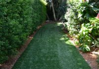 Southwest Greens synthetic grass residential strip with landscape 2